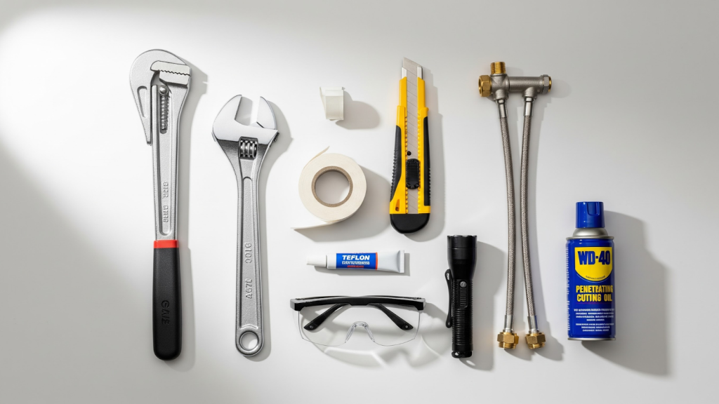 Essential tools needed to replace a faucet