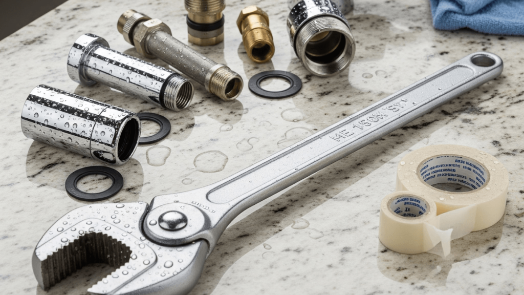 Wrench for replacing faucet