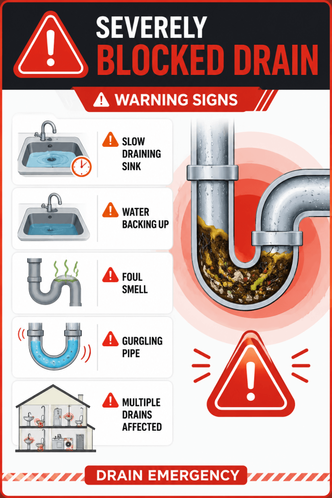Severely Blocked Drains Warning Signs