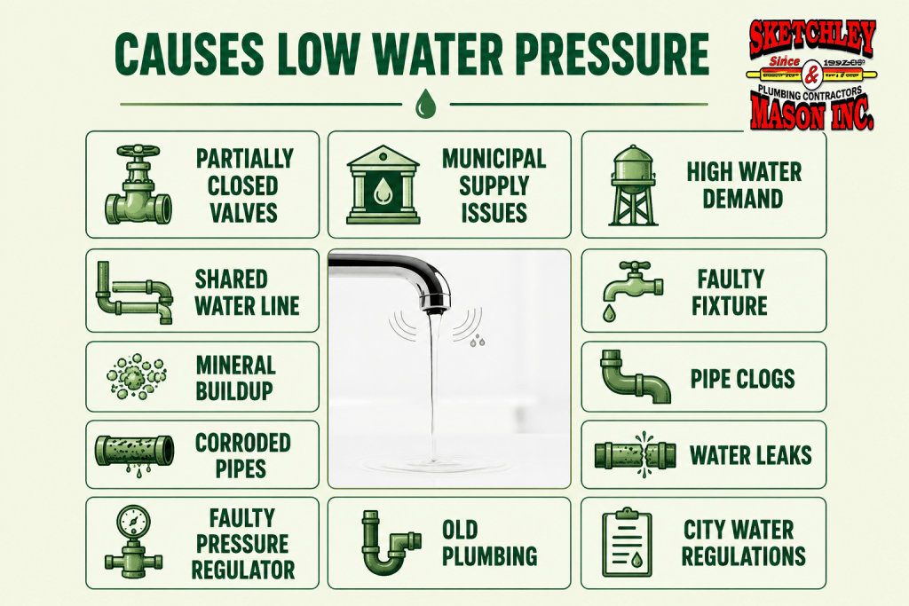 Low Water Pressure in House? Causes, Fixes & How to Increase Water Pressure Fast