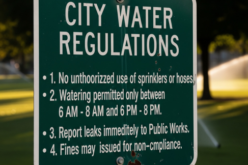 City water regulations reducing residential water pressure