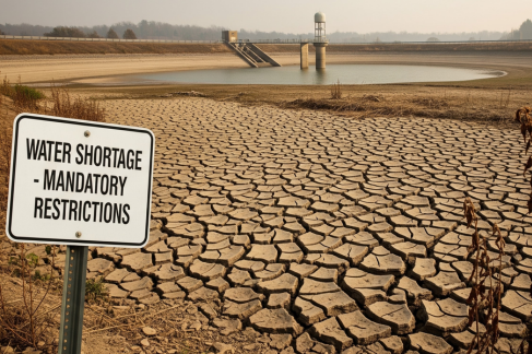 Water shortage restrictions causing low municipal water pressure