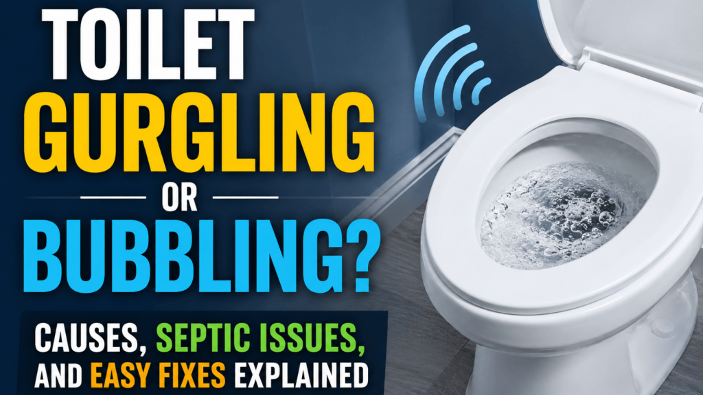 Toilet Gurgling or Bubbling? Causes, Septic Issues, and Easy Fixes Explained